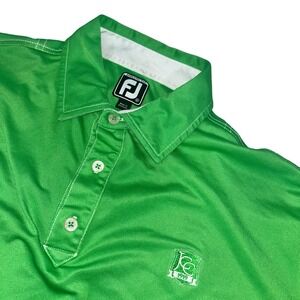 FootJoy FJ Lime Green Athletic Fit Golf Polo Shirt Men's Size L